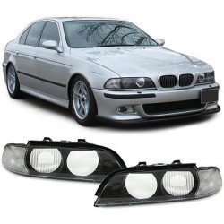 Diffusing lens headlight glass turn signal white for xenon pair fits BMW E39