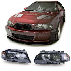 Angel Eyes headlights black suitable for BMW 3 Series E46 Coupe Convertible 99-03