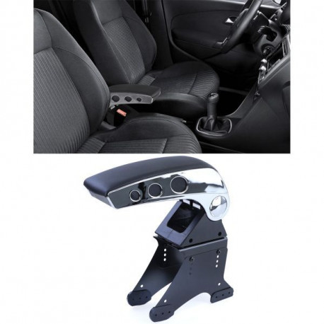 Naslon za roke Center console armrest style with storage compartment foldable black chrome universal | race-shop.si